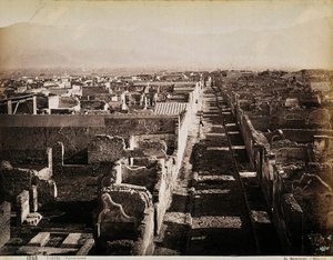 Légi felvétel Pompei régészeti lelőhelyéről