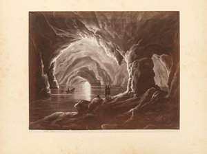 A capri Grotta Azzurrát ábrázoló nyomat fotóreprodukciója alkotó: Giorgio Sommer