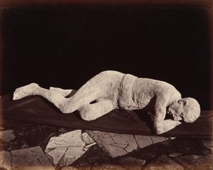 Emberi öntvény, Pompeji,1873 (fotó) alkotó: Giorgio Sommer