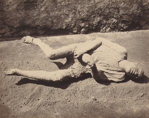 Emberi öntvény, Pompeji,1873 (fotó) alkotó: Giorgio Sommer