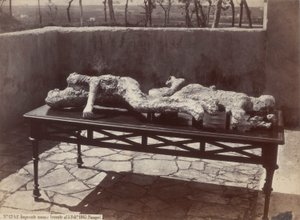 Emberi lábnyomok, Pompei [Human Casts, Pompeii] alkotó: Giorgio Sommer