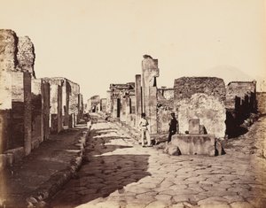 Strada di Sallustio, Pompei (Sallustio utca, Pompeji),c. 1870 (fotó) alkotó: Giorgio Sommer
