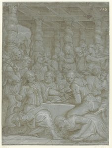 Krisztus Simon farizeus házában alkotó: Giorgio Vasari