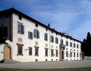 A Castello-i Villa Medicea homlokzata, 1538 körül alkotó: Giorgio Vasari