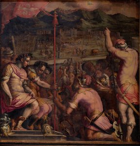 Florentia római település alapítása, 1563-1565 alkotó: Giorgio Vasari
