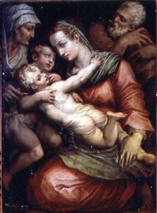 Szent Család Szent Annával és Keresztelő Szent Jánossal alkotó: Giorgio Vasari