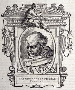 Beato Angelico dit Fra Angelico (Guido Di Pietro Da Mugello) portréja 1390-1455, olasz festő. A legjobb olasz szobrászok és építészek életében, Giorgio Vasari 1568. alkotó: Giorgio Vasari