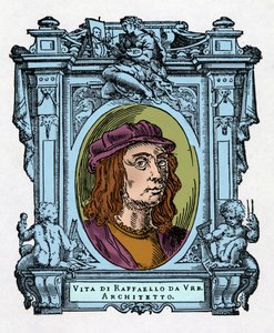 Raphael (Raffaello Sanzio 1483 - 1520) portréja, olasz építész és festő. Giorgio Vasari „" A legkiválóbb festők, szobrászok és építészek élete" (Le Vite de