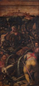 Monteriggioni megrohanása, 1563-1565 alkotó: Giorgio Vasari