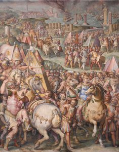 Maximilian császár feloldja Livorno ostromát, 1568-1571 alkotó: Giorgio Vasari