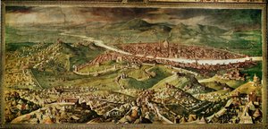 Firenze látképe. Freskó ... (freskó) alkotó: Giorgio Vasari