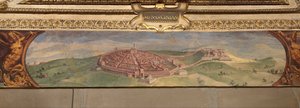 Lucignano látképe, 1557-1558 alkotó: Giorgio Vasari