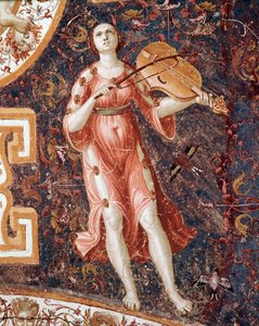 Fiatal nő hegedül (Fresco alkotó: Giorgio Vasari