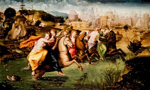 Átkelés a Tiberisben (festmény) alkotó: Giorgio di (1500-1559) Giovanni