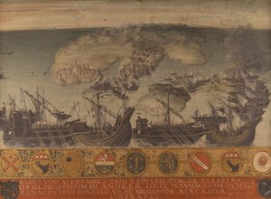 Naval victory of Koroni, Peloponnese alkotó: Giorgio di (1500-1559) Giovanni