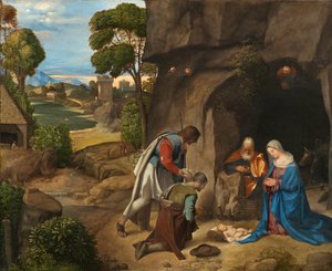 Olasz: Allendale A pásztorok imádása alkotó: Giorgione