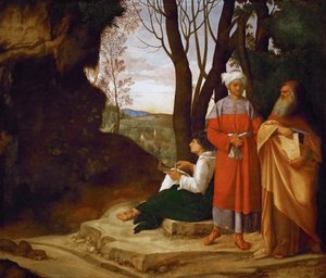 Három filozófus alkotó: Giorgione