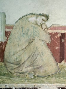 Szent Ferenc jelenése Szent Antalnak, Giotto (1267-1337), freskó, részlet, Santa Croce-bazilika, Bardi-kápolna, Firenze, 1325-1330 alkotó: Giotto (c.1266 1337)