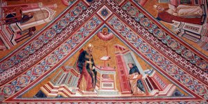 Az egyház doktorai: Hippói Szent Ágoston (freskó alkotó: Giotto (c.1266 1337)