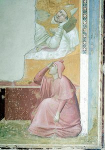 Szent Ferenc jelenése Guido assisi püspöknek, Giotto (1267-1337), freskó, részlet, Santa Croce-bazilika, Bardi-kápolna, Firenze alkotó: Giotto (c.1266 1337)