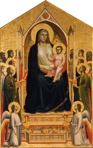 Mindenszentek Madonna trónolva