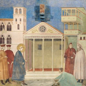 Egyszerű ember által tisztelt Szent Ferenc, 1297-99 alkotó: Giotto di Bondone