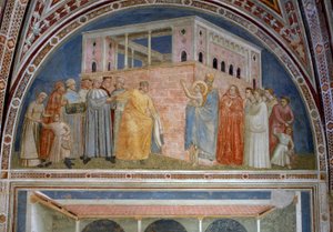 Világi javairól lemondó Szent Ferenc a Bardi-kápolnából, 1320 körül alkotó: Giotto di Bondone