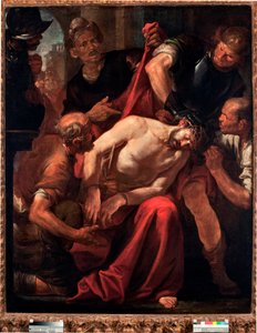 Krisztus kigúnyolása (Jézust gúnyolják a katonák) Gioacchino Assereto (1600-1649) festménye 17. századi Genes, Musei di Strada Nuova