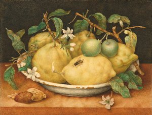 Csendélet citromos tállal, 1640 körül (tempera pergamen)