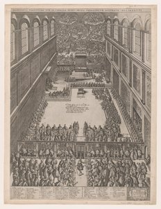 A római nagyszerűség tükre: Pápai összejövetel a Sixtus-kápolnában, Michelangelo L..., 1582.