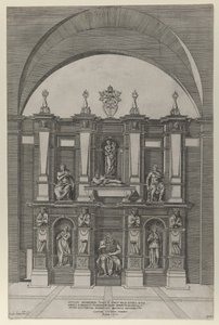 A római pompás tükör: II. Julius sírja, 1582., 1582. alkotó: Giovanni Ambrogio Brambilla