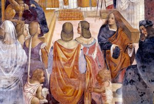 Benedek kiközösített két apácát, és haláluk után felmenti őket Antonio Bazzi dit il Sodoma (1477 - 1549) kolostori freskója Nursie-i Szent Benedek (480 - 567) életét meséli el, a Bencés Rend alapítója 1508 - 1508-1. alkotó: Giovanni Antonio Bazzi Sodoma
