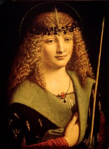 Egy fiatal portréja Szent Sebestyénként, c1500 alkotó: Giovanni Antonio Boltraffio