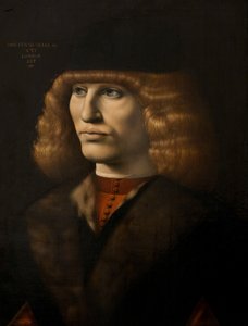 Fiatal férfi portréja, 1500 körül (olaj, tábla) alkotó: Giovanni Antonio Boltraffio