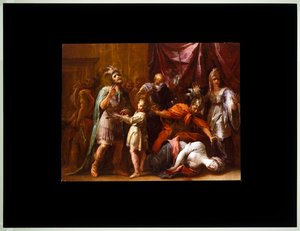 Lucretia halála (vászon) alkotó: Giovanni Antonio Burrini or Burino