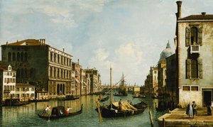 A Canal Grande, Velence, keletre nézve a Campo S. Vio felől, alkotó: Giovanni Antonio Canal