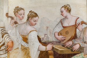 Udvari hölgyek, A koncert részlete, Főterem, 1570 körül (freskó)