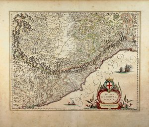 Nyugat-Liguria régió térképe, Giovanni Antonio Magini alkotó: Giovanni Antonio Magini