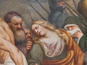 Középső hajó, második déli szakasz, Jézus elesik a kereszt alatt, Il Pordenone