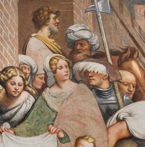 Középső hajó, második déli szakasz, Jézus elesik a kereszt alatt, Il Pordenone alkotó: Giovanni Antonio Pordenone