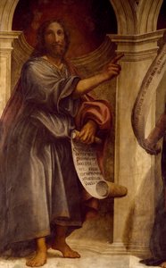 Ézsaiás, részlet a Prófétákból, freskó, Szent Ferenc templom, Szent Anna kápolna, Cortemaggiore, Olaszország alkotó: Giovanni Antonio Pordenone