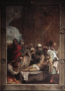 La deposition du christ (Krisztus lerakódása) Giovanni Antonio de Sacchis il Pordenone festménye (1484-1539) 1529-1530 V 391x291 cm Cortemaggiore (Piacenza), Chiesa dell Annunziata Olaszország