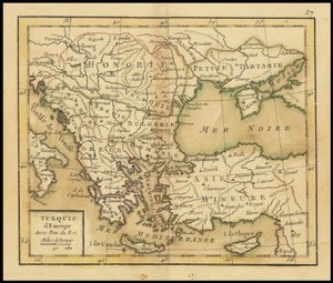 1762-es térkép - Európai Törökország alkotó: Giovanni Antonio Rizzi-Zannoni