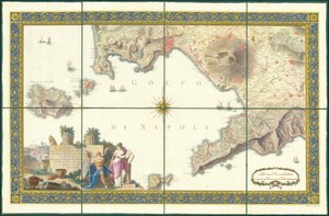 1794-es térkép a Nápolyi-öbölről alkotó: Giovanni Antonio Rizzi-Zannoni