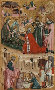 Születés és a bölcsek imádása, 1325-50 alkotó: Giovanni Baronzio da Rimini