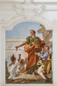 Nagylelkűség ajándékokat oszt alkotó: Giovanni Battista Tiepolo