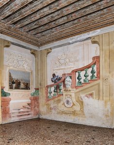 Vendégszállók, a karneváli jelenetek szobája: "Mórszolga egy hamis lépcsőházban" alkotó: Giovanni Battista Tiepolo