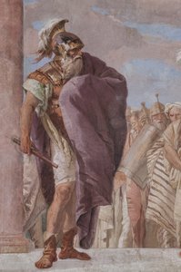 Palazzina (Kis épület): az első szoba és az Iliász epizódjait ábrázoló freskói: "Athéné megakadályozza, hogy Akhilleusz kirántsa kardját Agamemnon ellen", Agamemnon király részlete alkotó: Giovanni Battista Tiepolo