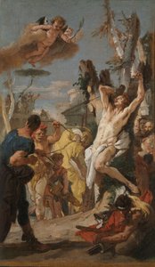 Tanulmány a "Szent Sebastian mártíromságához" alkotó: Giovanni Battista Tiepolo