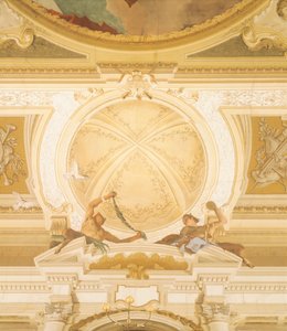 Giambattista Tiepolo (1696-1770) freskói a bálterem mennyezetén, Villa Pisani, Stra, Velence alkotó: Giovanni Battista Tiepolo